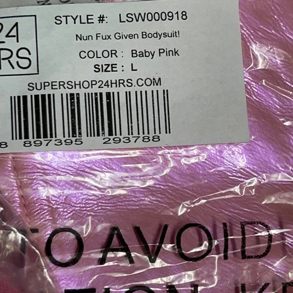 Iron Fist/24 Hours “Nun Fux Given” Sexy Pink Bodysuit - Picture 12 of 16